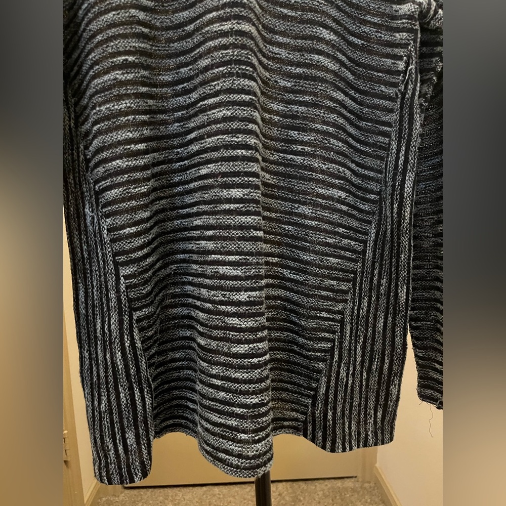 J. Jill Black and Gray Striped Knit Sweater - Picture 5 of 6